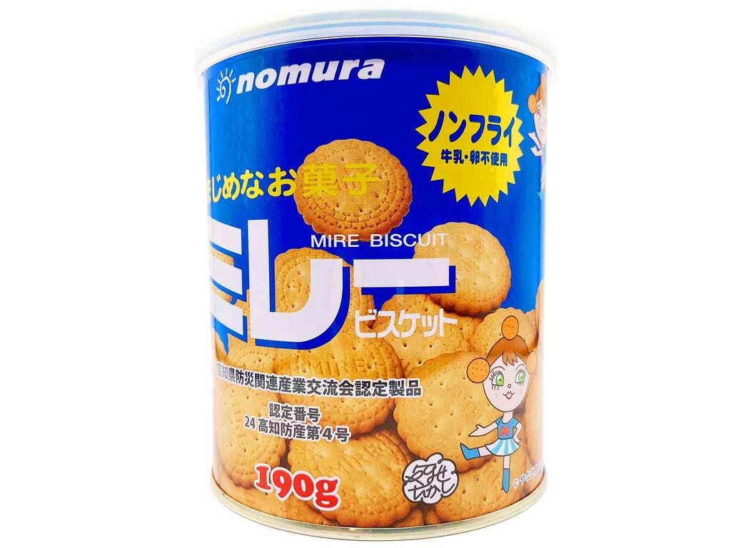 Millet Biscuit Tin 190g X 1 Can Bisco Preservation Can 30 Pieces X 1 Total 2 Pieces Set Preserved Emergency Assorted Set Eating Comparison + Can,