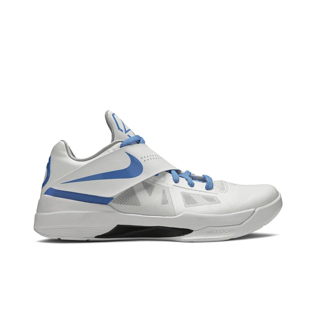 Nike Zoom KD 4 QS 'Battle Tested' (Unisex) White / Photo Blue-Wolf Grey-Black Basketball Shoes AQ5103 100