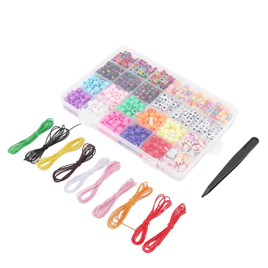 Jewelry Making Beads Acrylic Cute Unique Shaped Letter Bead with Elastic String for Bracelet Necklace