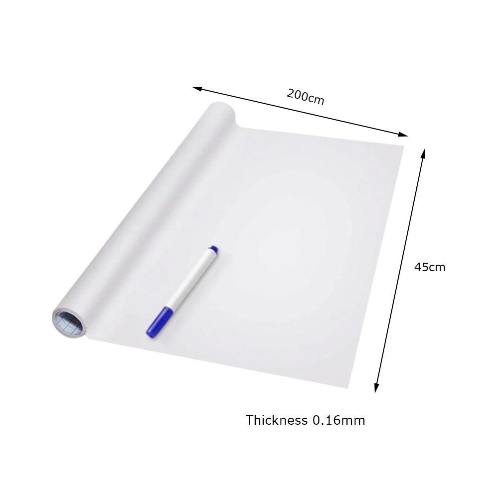 Erasable Whiteboard Blackboard Sticker PVC Teaching Wall Adhesive Whiteboard Graffiti Whiteboard Sticker Reminder Message Board