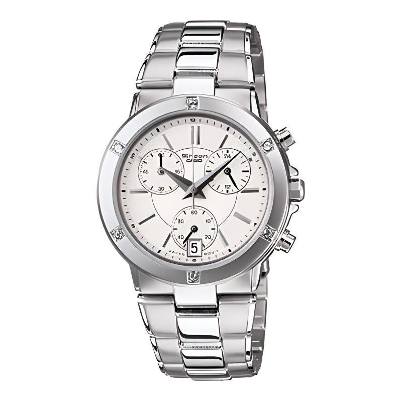 

Casio SHEEN Classic Three Needles Three Eyes Unicorn Date Display Steel Strap Waterproof Quartz Movement Stainless Steel Strap Japanese SHN-5005D-7A білий