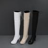 Women's high-heeled boots, sexy European and American style autumn and winter new waterproof table, fine-heeled large-size knee boots