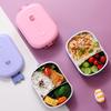 Lunch Box Durable Cartoon Design Bento Box Leak-Proof Double-layer Insulation Food Container for Kids Adults