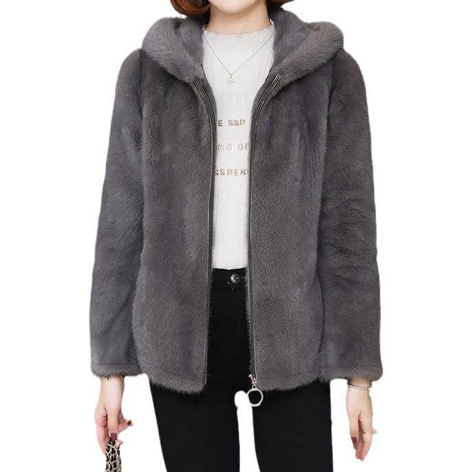 Women's Trendy Double-Sided Fleece Hooded Sweatshirt with Velvet Lining - Warm Outdoor Cardigan and Pajamas