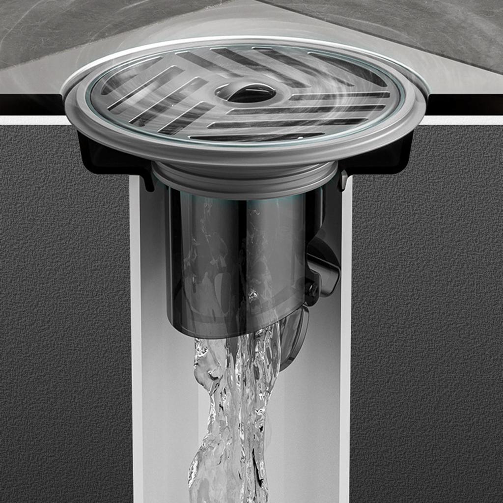 Zápachu odolný jádro podlahového sifonu Podlahový sifon Zpětný uzávěr proti zápachu Nerezová ocel Zabraňuje zpětnému toku Filtr odpadní vody