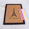 Korean Handmade Cowhide Eiffel Tower A4 Retro Photo Album 