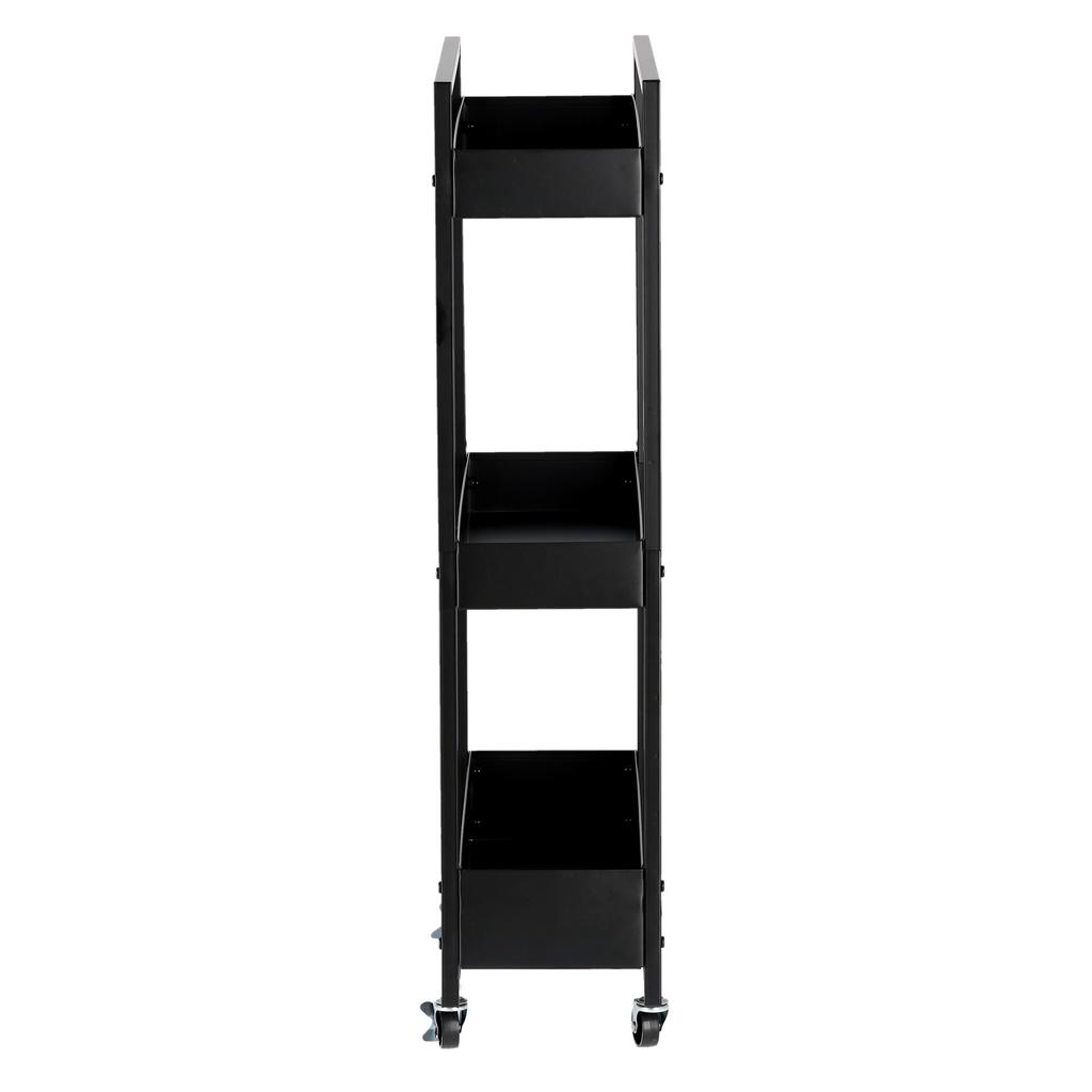 Hairdressing Trolley Cosmetic Spa For Salon Shelves Mobile Shelf On Wheels For Salon Black