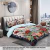 3pcs Valentine's Day beautiful colorful floral print coreless down duvet cover set bedroom bedding decoration machine washable