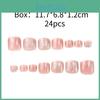 Simple Style J-177 Jelly Powder Colorful Rhinestone Toe Nail Stickers 24 Pieces Box