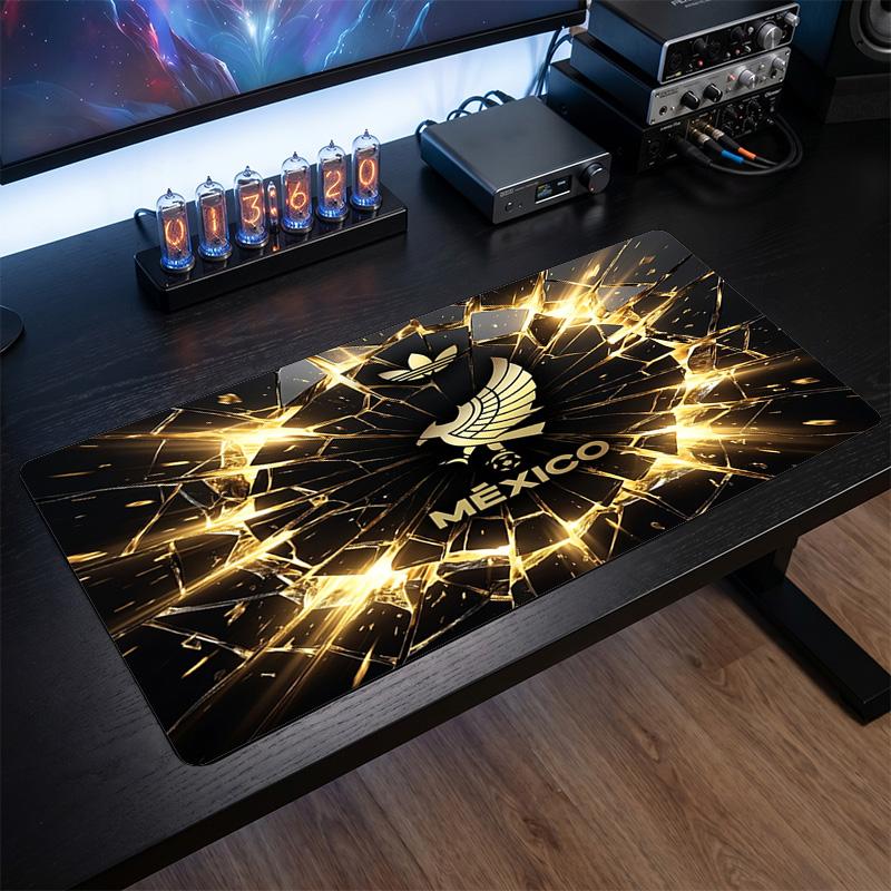 Mexico footbal Crest Mouse Pad, Extended Non Slip Rubber Desk Mat for Gaming Office Laptop Fan Gift