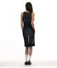 Partimento Woman Numbering Printed Mesh Dress_Navy