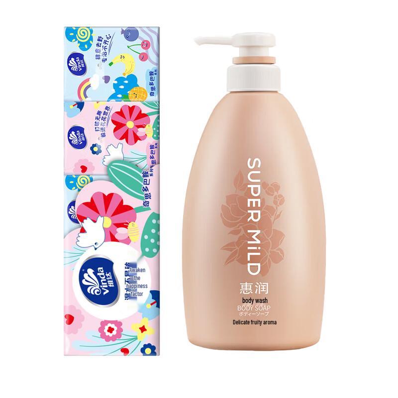Vinda Handkerchiefs & Hui Run Shower Gel Bundle