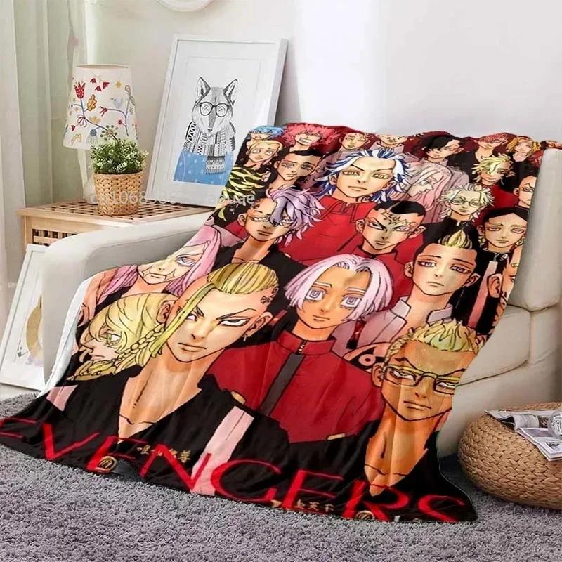 

3D Аниме Токийские Мстители Принт Одеяло Портативное Дышащее Теплое Постельное Белье Дорожное Одеяло#(3) 75X95CM серый