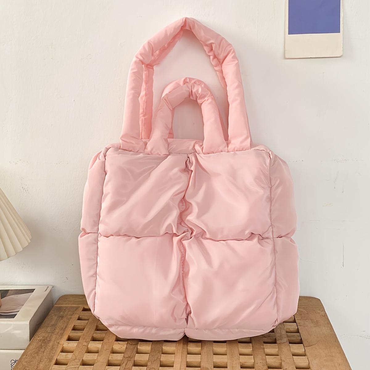 Stylish And Sweet Quilted Tote Bag with a Large CapacityCasual Shoulder Bag Suitable for Everyday Commuting розовый 1540₽