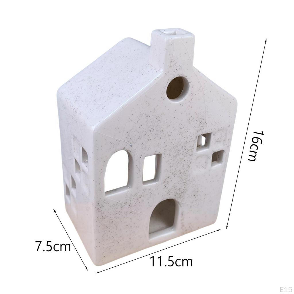 Candle Holder for Christmas Village House Ceramic Figurine Home Decor