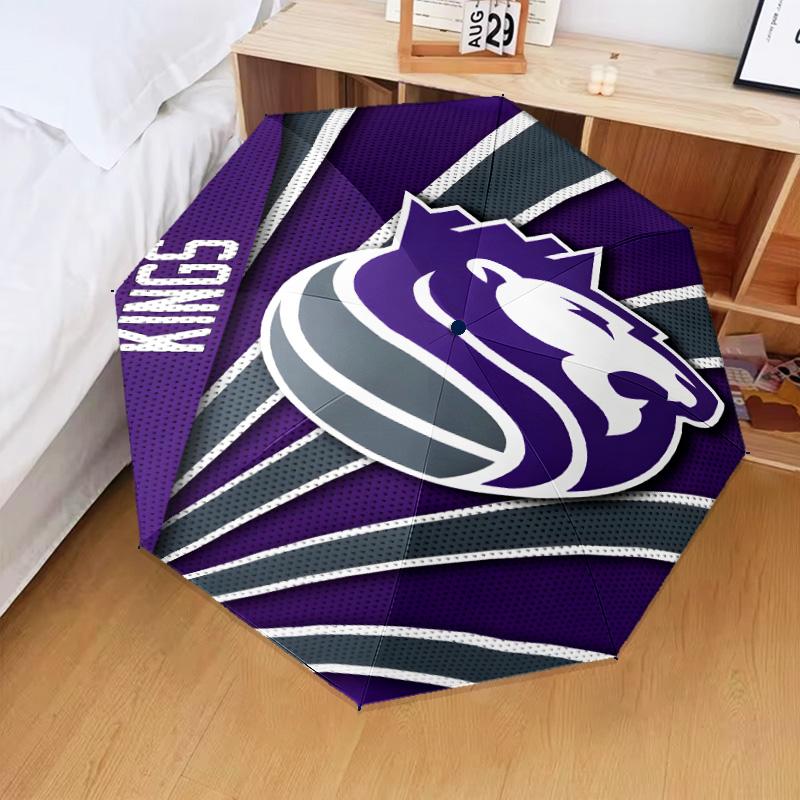 Kings Basketball Team Logo Umbrella Folding umbrella, automatic umbrella 8-Frame for Travel, camping Use Gift for Halloween Christmas