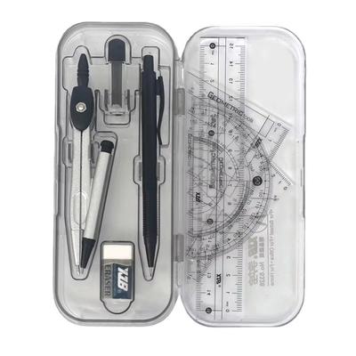 8Pcs/Set Measuring Ruler Pencil Compass Kit Sharpener Drawing Tool New School Supplies  Students