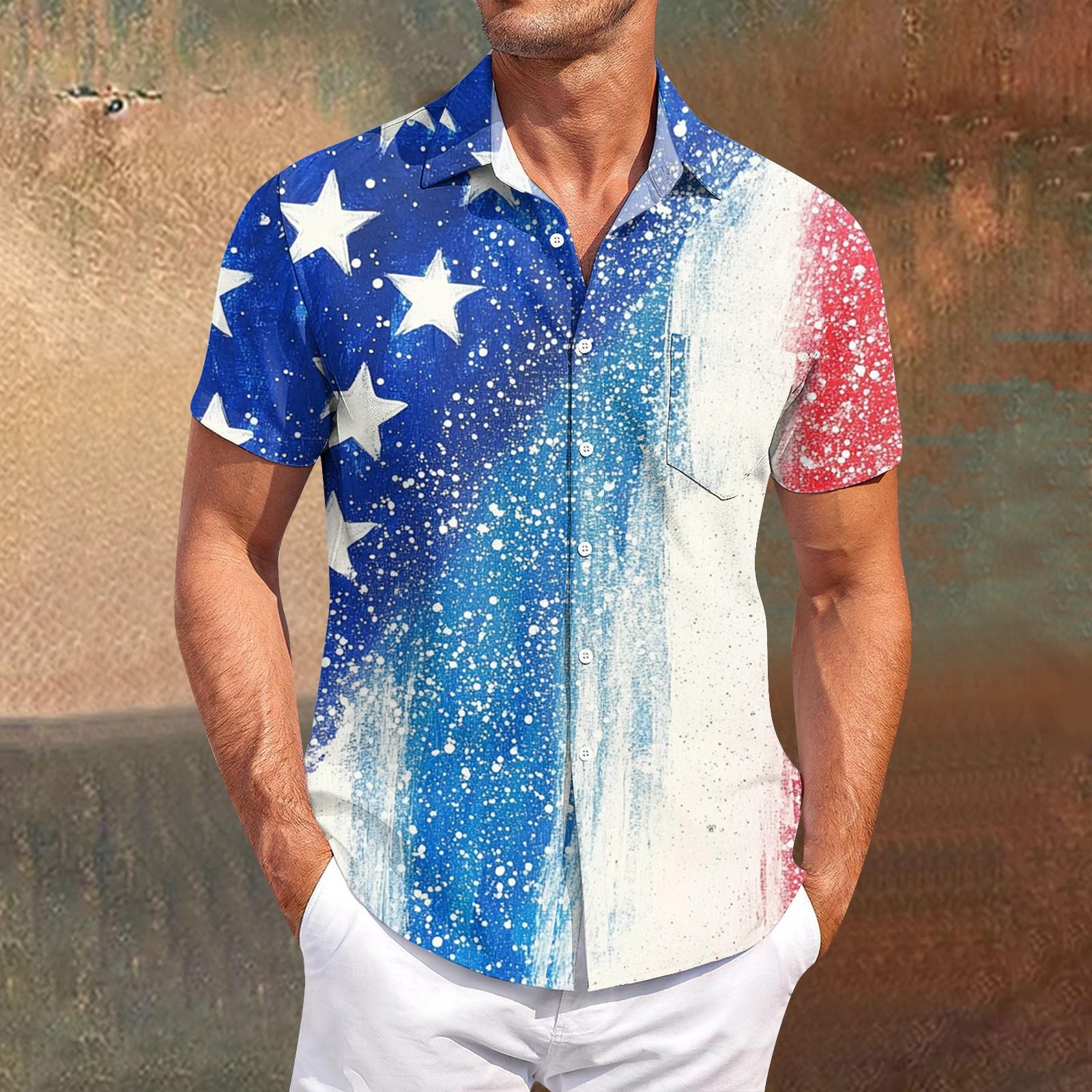 

Мужская повседневная рубашка с короткими рукавами, облегающая, стильная, с гавайским принтом L винный