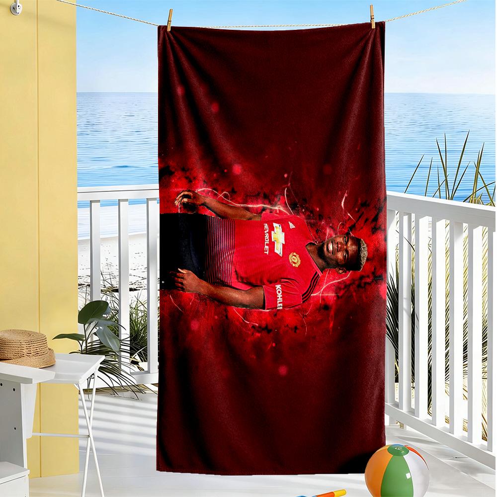 Manchester Player Portrait Beach Towel High Absorbency & Quick-Dry Comfortable Lightweight