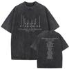 Vintage Washed Game on The Beach Print T Shirt Men Women gothic Fashion Cotton Short Sleeve T-shirt Streetwear