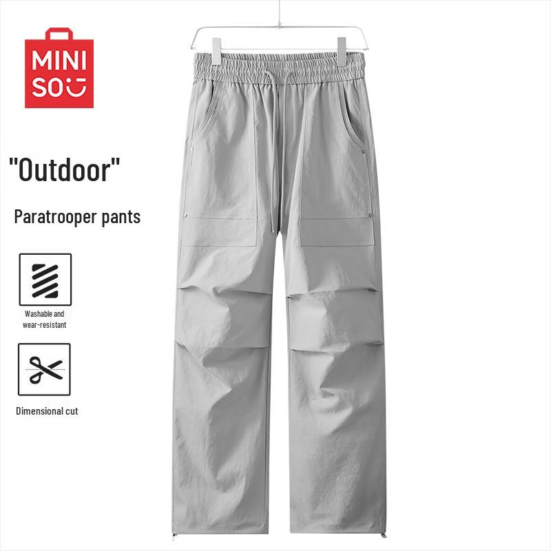 MINISO Men's Autumn/Winter American High Street Cargo Parachute Pants