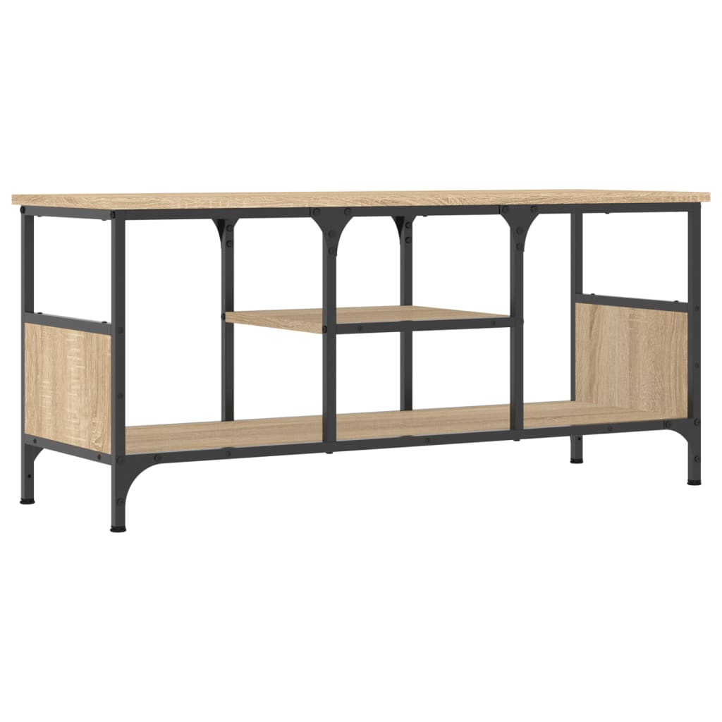 TV Cabinet Sonoma Oak 100 x 35 x 45 cm Particleboard & Iron