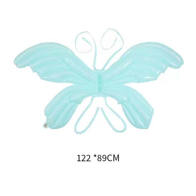 Large Iridescent Butterfly Wing Balloon (122x89 Cm) - Colorful Aluminum Film Inflatable for Photo Shoots