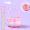 2pcs Cat Claw Nail Dusting Brush and File Set Cat Claw Design Soft Bristle Nail Trimmer and Dust Removal Brush Ring Brush Adjustable Size