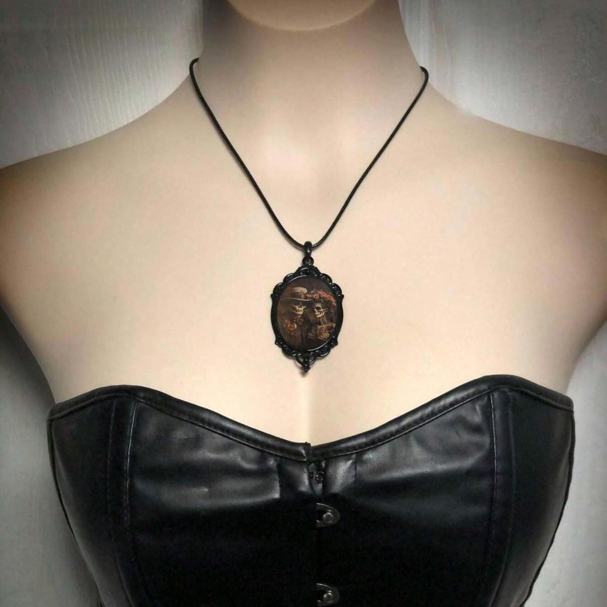 Кулон Готический Ворон, Ожерелье с Черепом 50CM(Necklace Size)