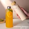 1pc Borosilicate Glass Bottle with Stainless Steel Lid & Bamboo Lid - Leak-Proof High-Temp Resistant Drink Container Glass Jar