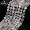 3A Natural Gray Moonstone Irisation Shiny Labradorite Fine Gems 4 6 8 10mm For Jewelry Making Diy Necklace Bracelet Accessory