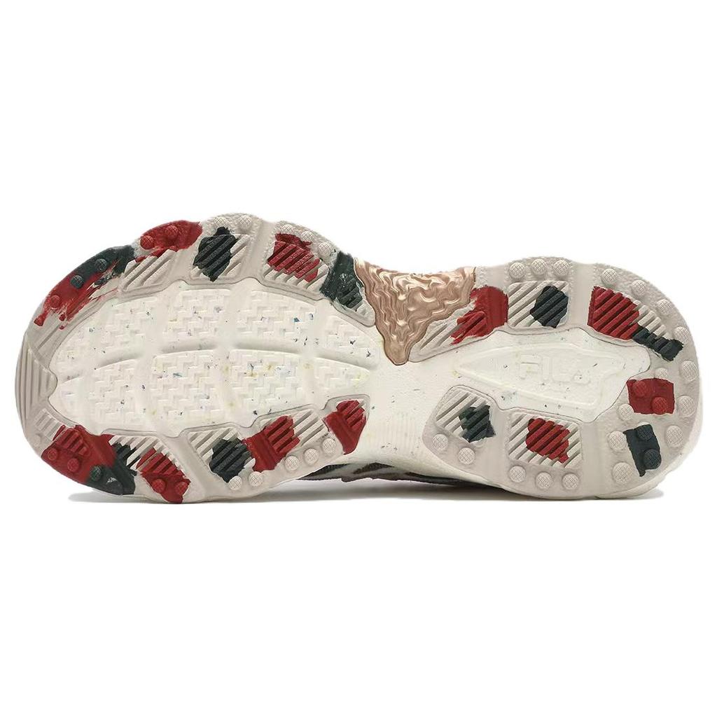 New FILA Fern Sneakers XMAS Low Top Chunky Sneakers Women's Beige Red F12W411120FWL