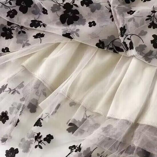 Flokowanie siateczkowa półspódniczka damska letnia średniej długości wąska drapowana spódnica z przędzy Super wróżka plisowana spódnica moda odzież damska