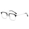 New Fashion Unisex Square Plain Glasses for Men Women Metal Frame Glasses Double beams Eyeglasses Gentle Black Ordinary Glasses
