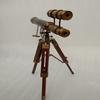 1915 Victorian Brass Telescope Nautical Spyglass with Wooden Tripod  Maritime Decor & Collectible