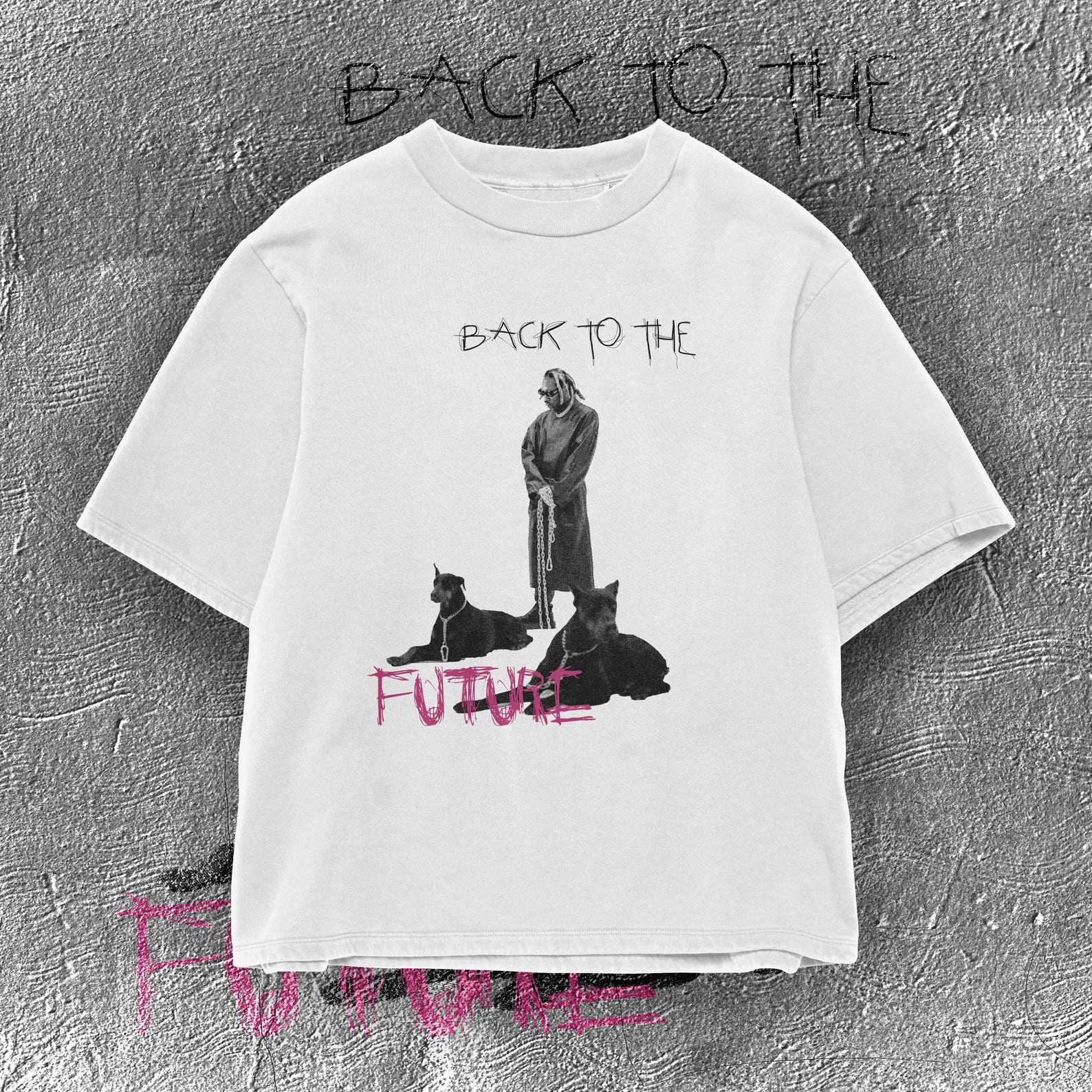 Back to the Future T-shirt, Retro hiphop streetwear M