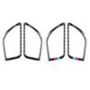Carbon Faser Auto Dashboard Air Outlet Rahmen Abdeckung Dekorative Aufkleber Auto Innen Zubehör Für BMW 1 Serie F20 F21 2012-17