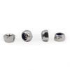 100pcs M6 Pitch 304 Stainless Steel Self-Locking Hex Lock Nuts, Nylon Insert LockNuts Silver Metric Self Clinching Hex Lock Nuts