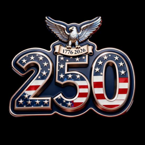 4Pcs/Set America 250th Anniversary Decoration 2D Flat Acrylic Pendant 1776 To 2026 Commemorative Hanging Ornament for Xmas Tree Door Car
