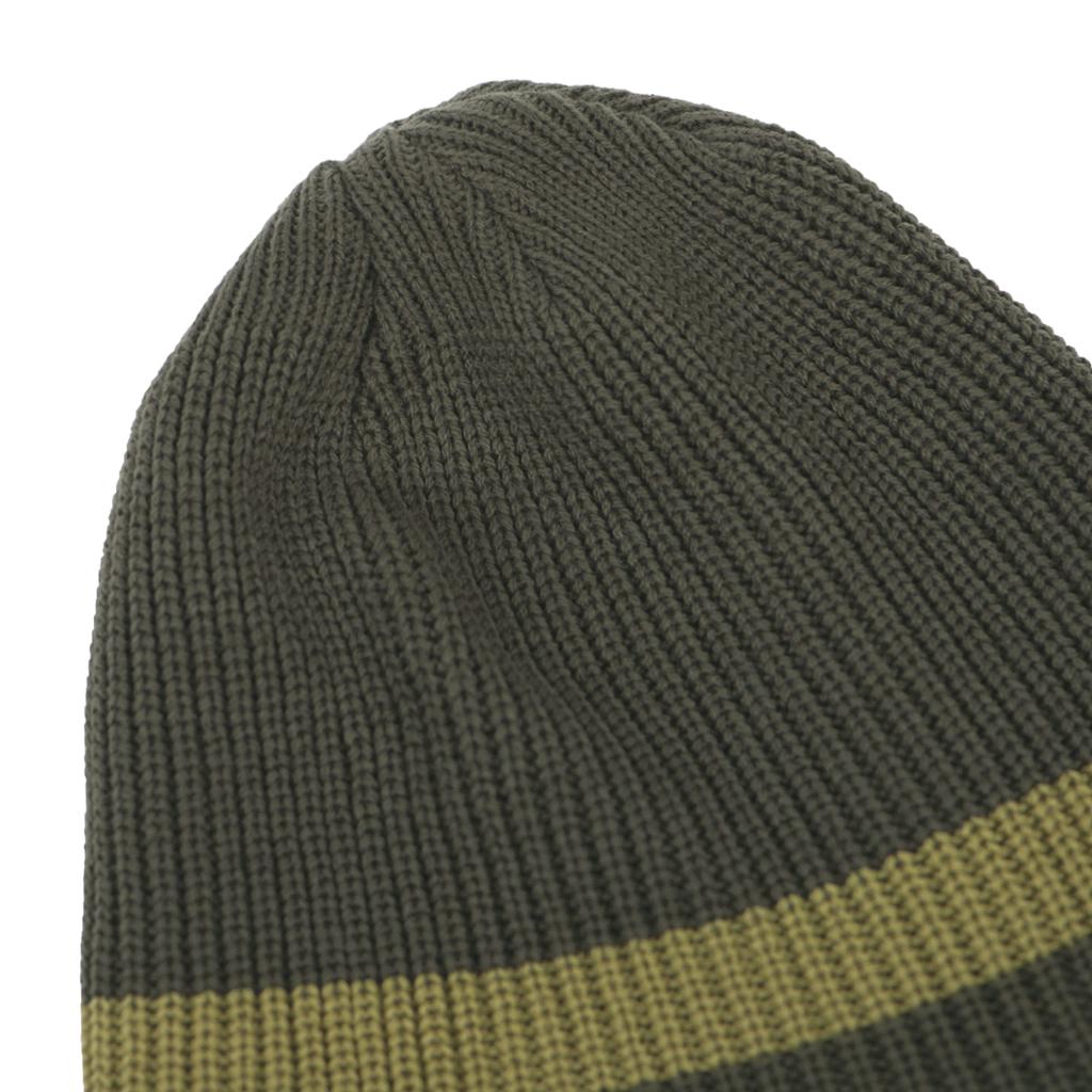 HUMOROUS ACCOUNT Line Beanie / Olive Gray