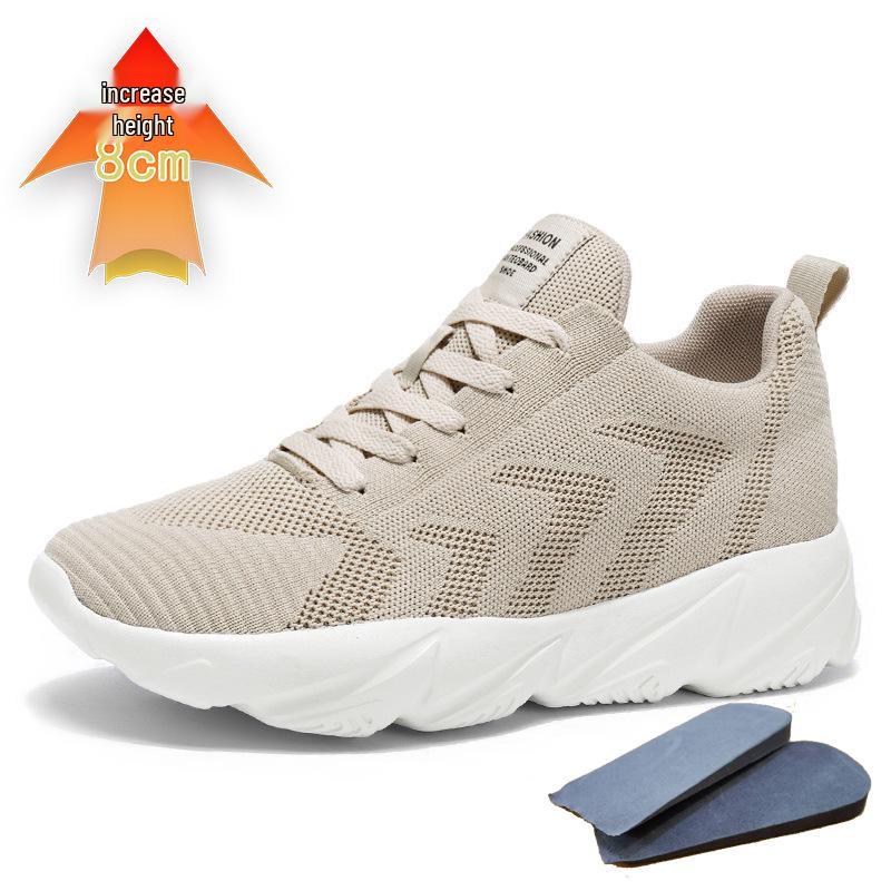 8CM Men's Spring/Summer Mesh Sports Shoes: Trendy, Soft Sole, Casual, Travel, Running Sneakers