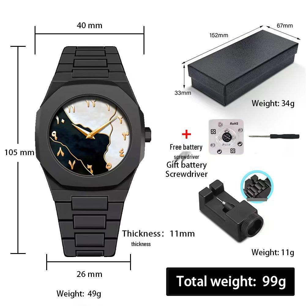 Men's Waterproof Sports Quartz Watch - Fashionable and Simple Design
