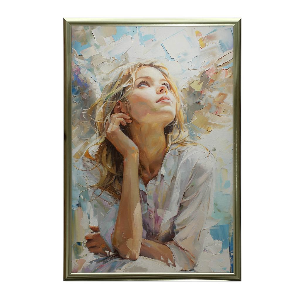 Plakat Piękno Myśli Anioła Plakat Piękno Myśli Anioła, 30X40 Cm, Rama Aluminiowa Czarna, Papier Matowy 230 Gsm