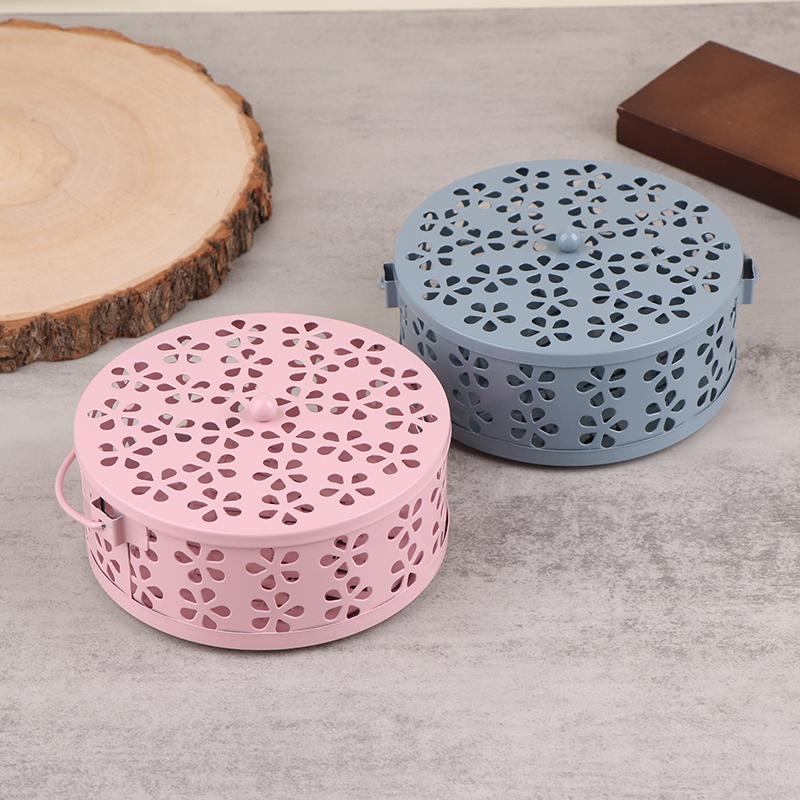 Portable Mosquito-Repellent Fireproof Mosquito-Repellent Household With Cover Wrought Iron Sandalwood Mosquito Incense Burner