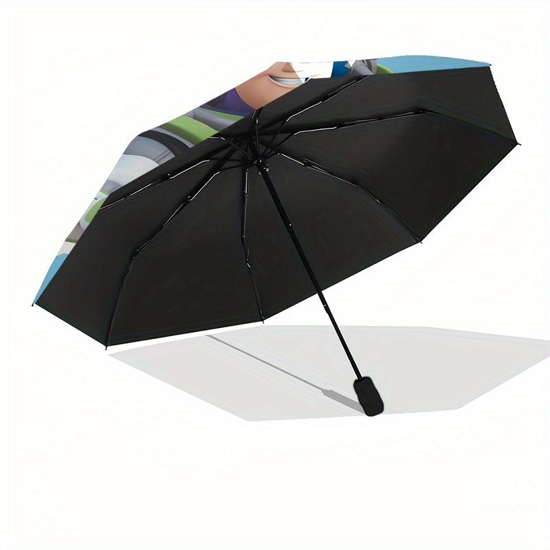 Buzz Lightyear,Space Ranger Automatic Opening and Closing Umbrella - 8-rib Folding Design, Lightweight and Portable, Suitable for Daily Busi