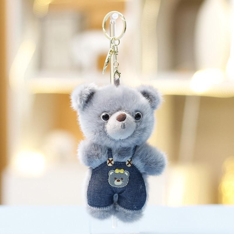 

Teddy Bear Plush Backpack Pendant With Recording Function For Girls Gift Collection серый
