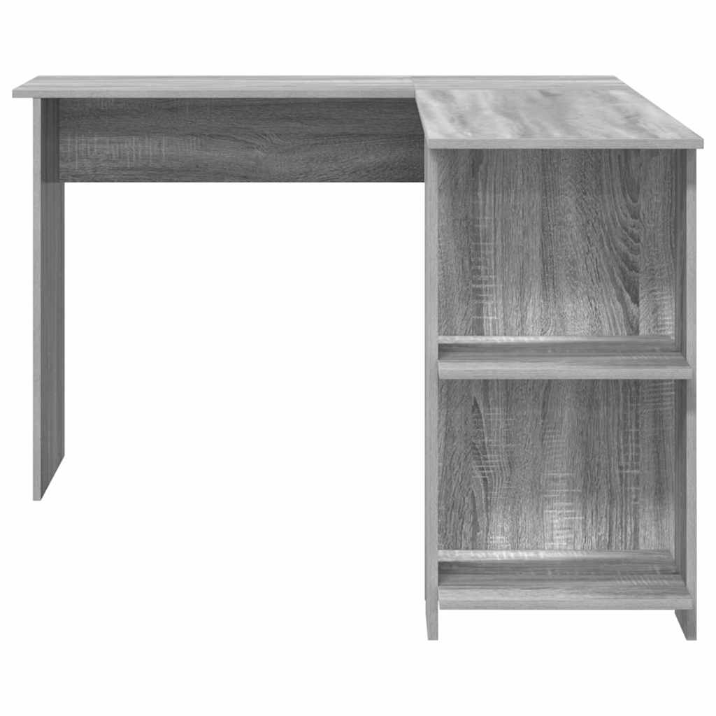 L shaped Desk with Shelf Grey Sonoma 140 x 113.5 x 75 cm