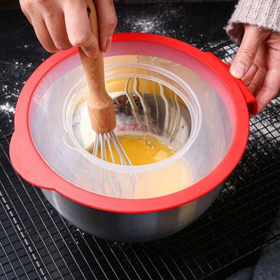 Ciotole per mescolare in acciaio inossidabile con coperchi trasparenti, ciotole impilabili con grattugie e manico, set di ciotole per insalata antiscivolo, utensili da cucina