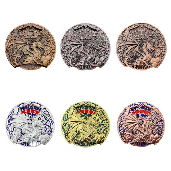Dragon Roulette Dice Fidget Spinner Heavy Duty Zinc Alloy 7-In-1 Vintage Dragon