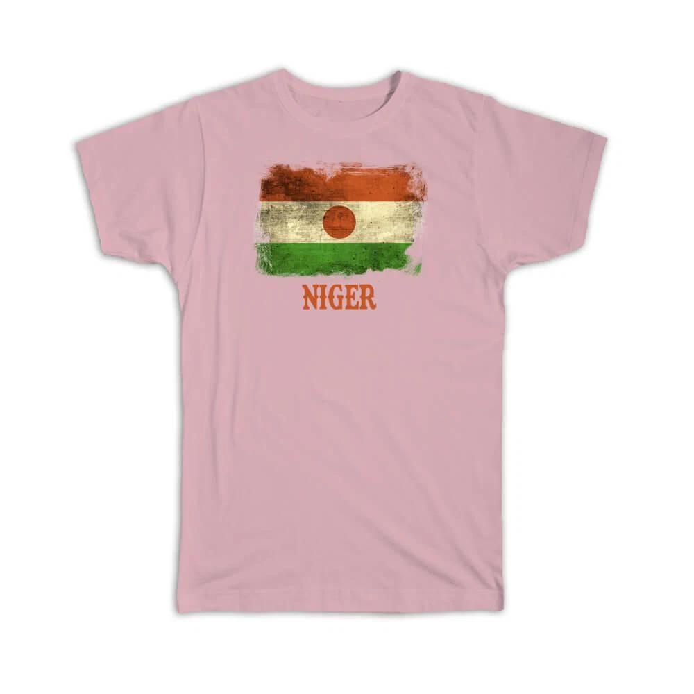 Gift T-Shirt : Niger Flag Distressed Art Africa Proud African Country Souvenir 2XL